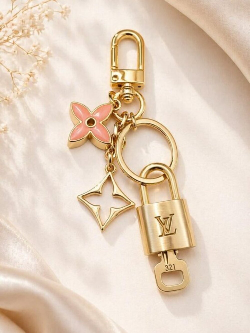 Authentic LV Gold Padlock 🔒 Keychain Charm for Louis Vuitton Bags